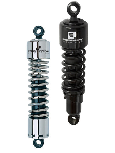 Progressive Harley-Davidson 412 Series Shocks 12.5in - Chrome