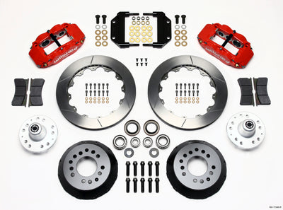 Wilwood Narrow Superlite 6R Front Hub Kit 12.88in Red Magnum Force Drop Spindle