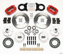 Wilwood Dynapro Dust-Boot Front Kit 11.00in Red 1965-1969 Mustang Disc & Drum Spindle