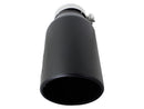 aFe Power MACH Force-Xp 4in In x 6in Out x 15in L Driver Side Clamp-On 4in 409 SS Exhaust Tip-Black