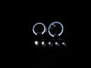 ANZO 1997.5-2003 Ford F-150 Projector Headlights w/ Halo and LED Black 1pc