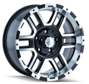 ION Type 179 17x9 / 8x165.1 BP / 0mm Offset / 130.8mm Hub Black/Machined Wheel
