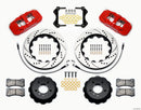 Wilwood AERO6 Front Hat Kit 14.00 Drilled Red 2007-2011 BMW E90 Series w/Lines