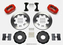 Wilwood Forged Dynalite Front Hat Kit 12.19in Drilled Red 2002 Mitsubishi Lancer