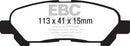 EBC 09-13 Toyota Highlander 2.7 2WD/4WD Extra Duty Rear Brake Pads