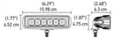 Hella Value Fit Mini Flush Mount 7.7in - 18W White Housing Flood Beam LED Light Bar