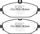 EBC 15+ Mercedes-Benz C300 (W205) 2.0 Turbo Ultimax2 Front Brake Pads