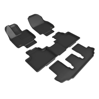 3D MAXpider 21-22 Toyota Highlander Hybrid 2nd Row Bucket Kagu 1st 2nd 3rd Row - Set (Black)