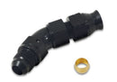 Vibrant 45 Degree 1/2in Tube to Male -8AN Flare Adapter w/ Olive Inserts