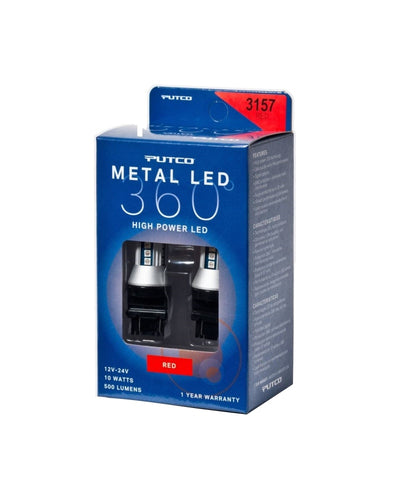 Putco 3157 - Red Metal 360 LED