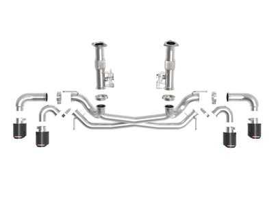 aFe MACH Force-Xp 3in to 2-1/2in 304SS Cat-Back (No Muff.) 2020 Chevy Corvette 6.2L - Carbon Tip