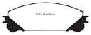 EBC 10+ Lexus RX350 3.5 (Japan) Greenstuff Front Brake Pads