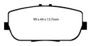 EBC 06-15 Mazda Miata MX5 2.0 Redstuff Rear Brake Pads