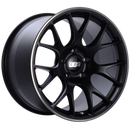 BBS CH-R 19x8 5x114.3 ET38 Satin Black Polished Rim Protector Wheel -82mm PFS/Clip Required