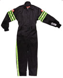 RaceQuip Green Trim SFI-1 JR. Suit - Kids Medium