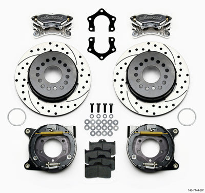 Wilwood Forged Dynalite P/S P-B Kit Drilled Polished Mopar/Dana 2.36in Off w/Snap Ring Bearing