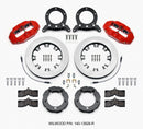 Wilwood D8 Front Hat Kit 12.19in Rotor Red 76-77 Ford Bronco Dana 44 w/Lines