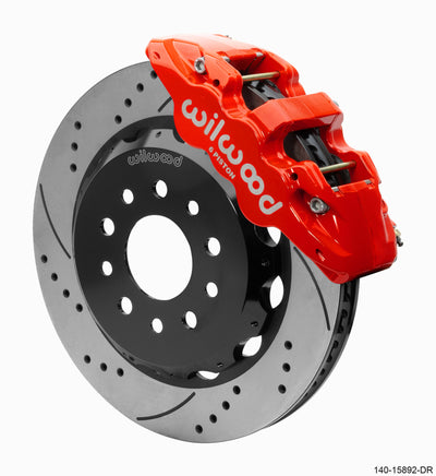 Wilwood 18-25 Jeep JL AERO6 Front Hat Kit 14.00 Red SRP w/Lines