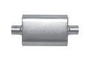 Gibson MWA Superflow Center/Center Oval Muffler - 4x9x14in/3in Inlet/3in Outlet - Stainless