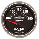Autometer Sport-Comp II 52mm 100-250 F Short Sweep Electronic Water Temperature Gauge