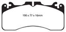 EBC 09+ Lexus LS460 4.6 Sport Greenstuff Front Brake Pads