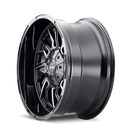 Mayhem 8111 Flywheel 20x9 / 5x127 BP / 0mm Offset / 87.1mm Hub Black w/ Milled Spokes Wheel