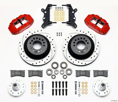 Wilwood Narrow Superlite 6R Frt Hub & 1PC Rtr Kit 12.88in Drilled -Red 60-68 Ford/Mercury Full Size