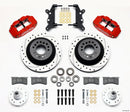 Wilwood Narrow Superlite 6R Frt Hub & 1PC Rtr Kit 12.88in Drilled -Red 60-68 Ford/Mercury Full Size