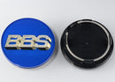 BBS Center Cap 70.6mm Blue/Gold (4-Tab)