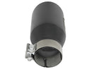 aFe MACH Force-Xp 3in 304 SS Metallic Black Exhaust Tip 3in In x 4-1/2in Out x 9in L Clamp-On Right