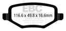 EBC 12+ Chrysler Town & Country 3.6 Ultimax2 Rear Brake Pads