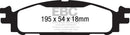 EBC 11-12 Ford Flex 3.5 Greenstuff Front Brake Pads