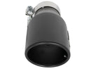 aFe MACH Force-Xp 409 SS Exhaust Tip Black (Left Side) 3in In x 4-1/2in Out x 9in L Clamp-On