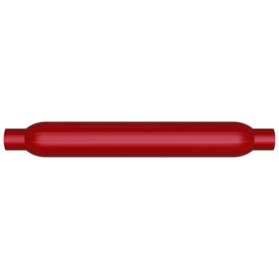 MagnaFlow Muffler Red Pack Series Glasspack 4in Rd 26in Body Length 2.5in/2.5in Inlet/Outlet