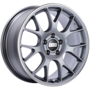 BBS CH-R 18x8.5 5x112 ET38 Satin Titanium Polished Rim Protector Wheel -82mm PFS/Clip Required