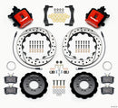 Wilwood Combination Parking Brake Rear Kit 12.88in Drilled Red 2013-Up Ford Focus ST w/ Lines