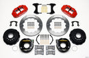 Wilwood Narrow Superlite 4R Rear P-Brk Kit 12.88in Red Small Ford 2.66in Offset