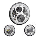 Letric Lighting 7in LED Chrome Full-Halo Indian