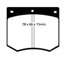 EBC 75-86 Ac 3000 3.0 Redstuff Front Brake Pads