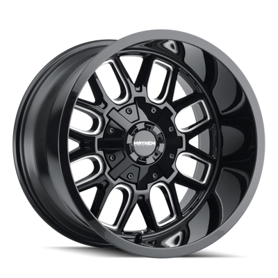 Mayhem 8107 Cogent 20x9 / 6x135 BP / 13mm Offset / 106mm Hub Black w/ Milled Spokes Wheel