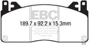 EBC 2015+ Ford Mustang (6th Gen) 5.2L (GT350) Shelby Redstuff Front Brake Pads
