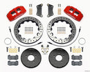 Wilwood Dynapro 6 Front Hat Kit 12.88in Drilled Red 2005-Up Mazda 3 w/ Lines