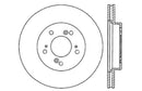 StopTech 97-01 Acura Integra Type R / 97-01 Honda CR-V Slotted & Drilled Right Front Rotor