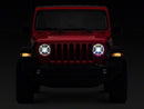 Raxiom 18-22 Jeep Wrangler JL/ JT 9-Inch LED Headlights w/ DRL and Halo- Black Housing (Clear Lens)