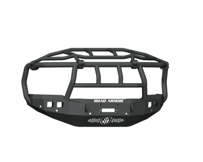 Road Armor 19-21 Ram 2500/3500 Stealth Front Winch Bumper Titan Guard w/Intimidator Guad - Tex Blk