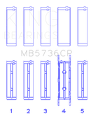 King Ford Powerstroke 6.0L/6.4L Diesel (Size +0.026mm) Crankshaft Main Bearing Set