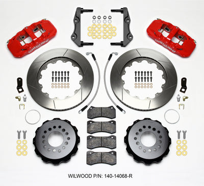Wilwood AERO4 Rear Kit 14.25in Red 2014-Up Challenger w/Lines