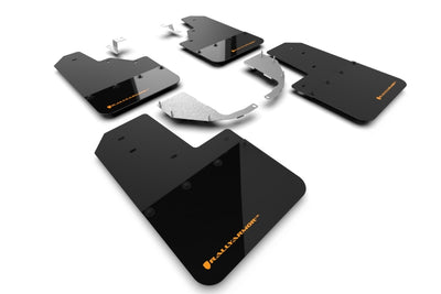 Rally Armor 21-25 Ford Bronco (Steel Bmpr - NO Rptr/Sprt - NO RR/RB) Blk Mud Flap w/Cy Orange Logo