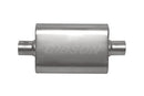 Gibson CFT Superflow Center/Center Oval Muffler - 4x9x13in/2.5in Inlet/2.5in Outlet - Stainless
