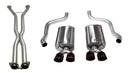 Corsa 2009-2013 Chevrolet Corvette C6 6.2L V8 Sport 2.5in. Cat-Back Dual Rear Exit with Twin 3.5in. Black PVD Pro-Series Tips